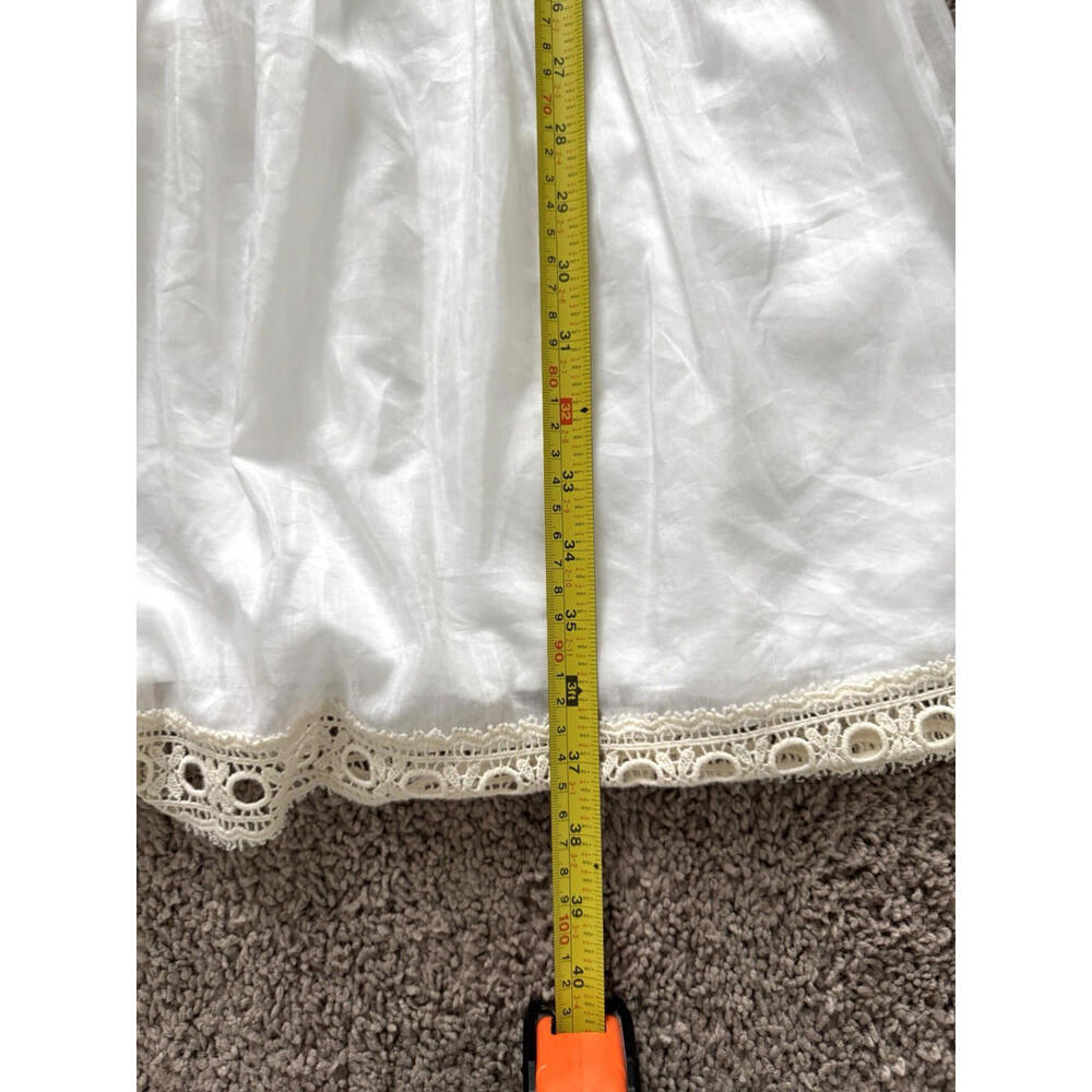 Ann Taylor White Fit‎ & Flare Lace Dress | Eyelet Trim | Size 8 | Summer Bridal - Picture 7 of 10